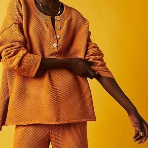 NWOT . Never worn. Free People Hailee Sweater Set - Sun Tan